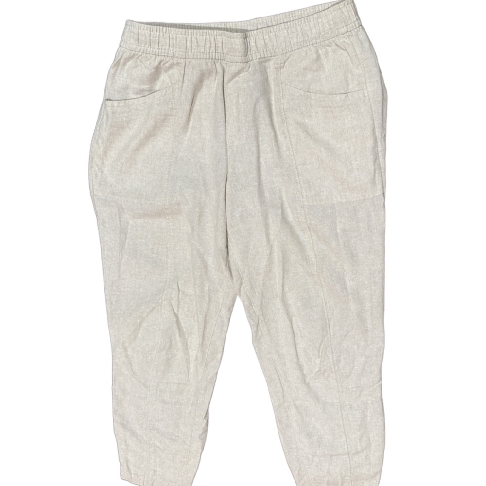 Old Navy Cream Linen Blend Pants